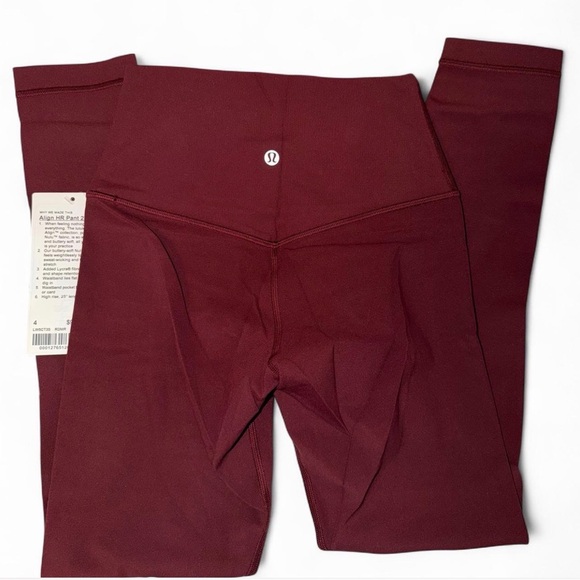 lululemon athletica Maroon/Red New Align Leggings - Picture 2 of 4